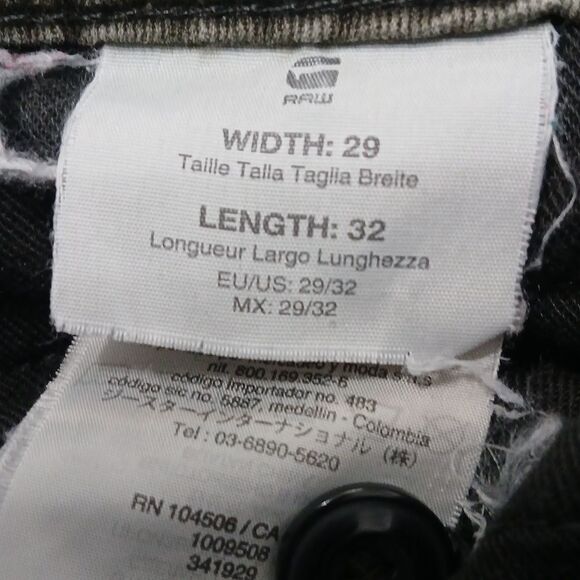 G-Star Raw Army Radar Mid Boyfriend distressed army green jeans Sz 29 EUC - Picture 10 of 10